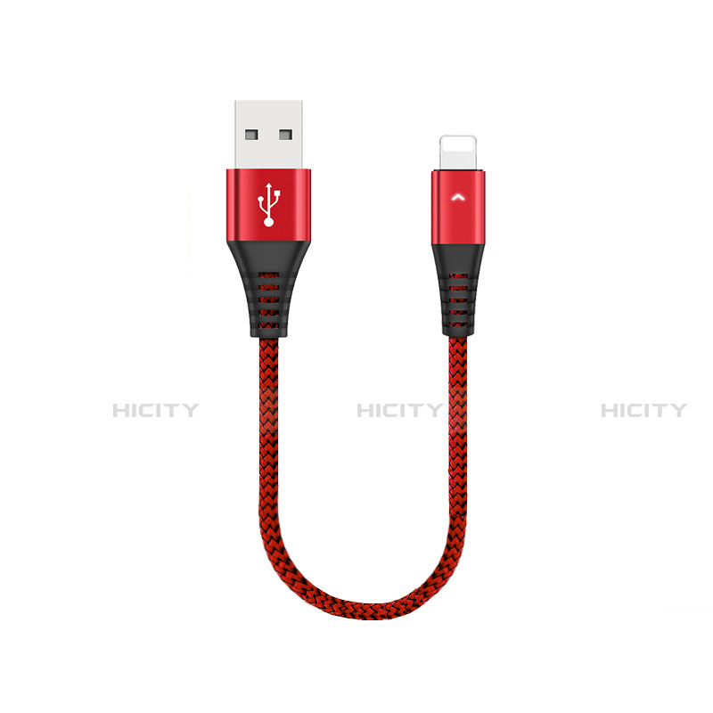 Cavo da USB a Cavetto Ricarica Carica 30cm D16 per Apple iPhone SE3 (2022) Rosso