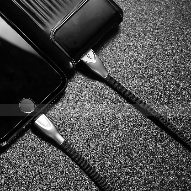 Cavo da USB a Cavetto Ricarica Carica D05 per Apple iPhone 7 Nero