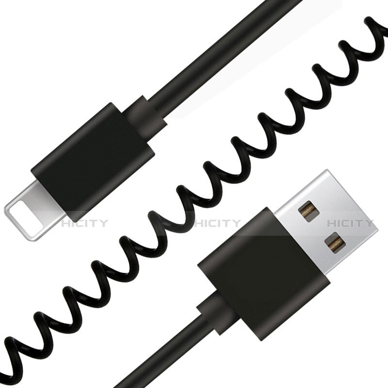 Cavo da USB a Cavetto Ricarica Carica D08 per Apple iPad Air 4 10.9 (2020) Nero