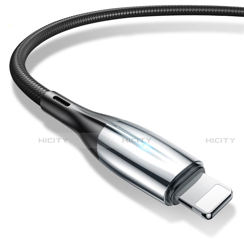 Cavo da USB a Cavetto Ricarica Carica D09 per Apple iPad Air 10.9 (2020) Nero