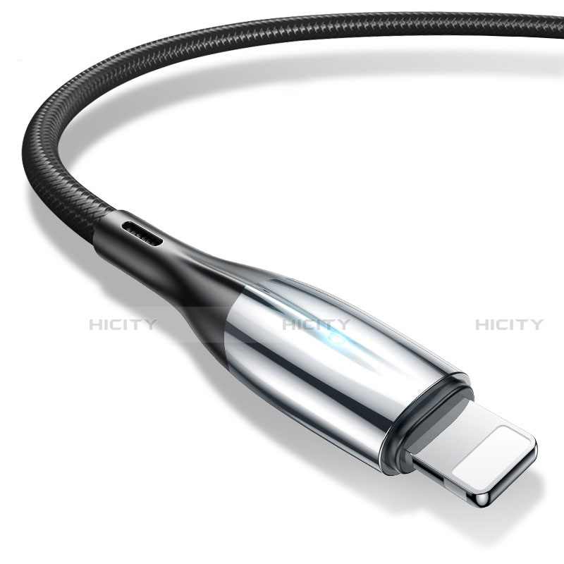 Cavo da USB a Cavetto Ricarica Carica D09 per Apple iPad New Air (2019) 10.5 Nero