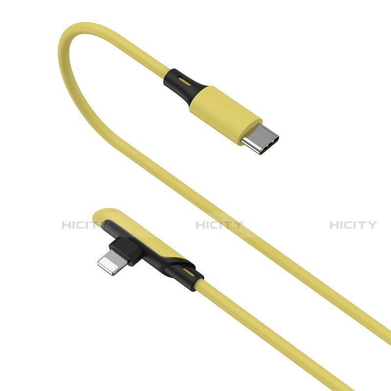 Cavo da USB a Cavetto Ricarica Carica D10 per Apple iPad 10.2 (2020) Giallo