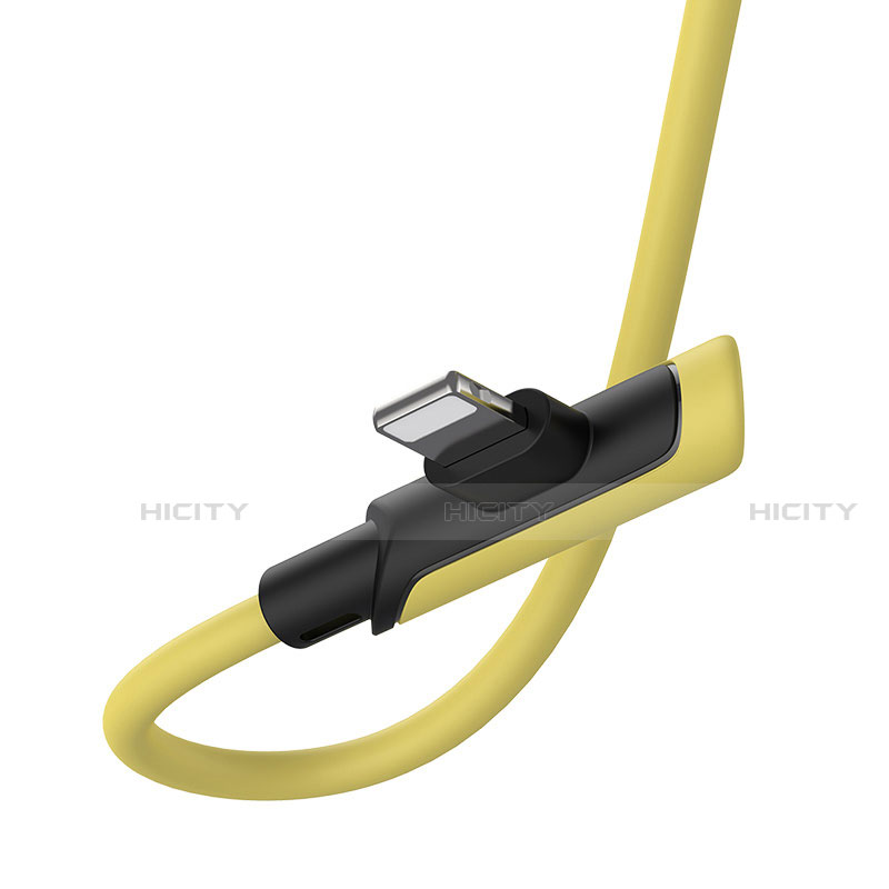 Cavo da USB a Cavetto Ricarica Carica D10 per Apple iPhone 13 Pro Giallo