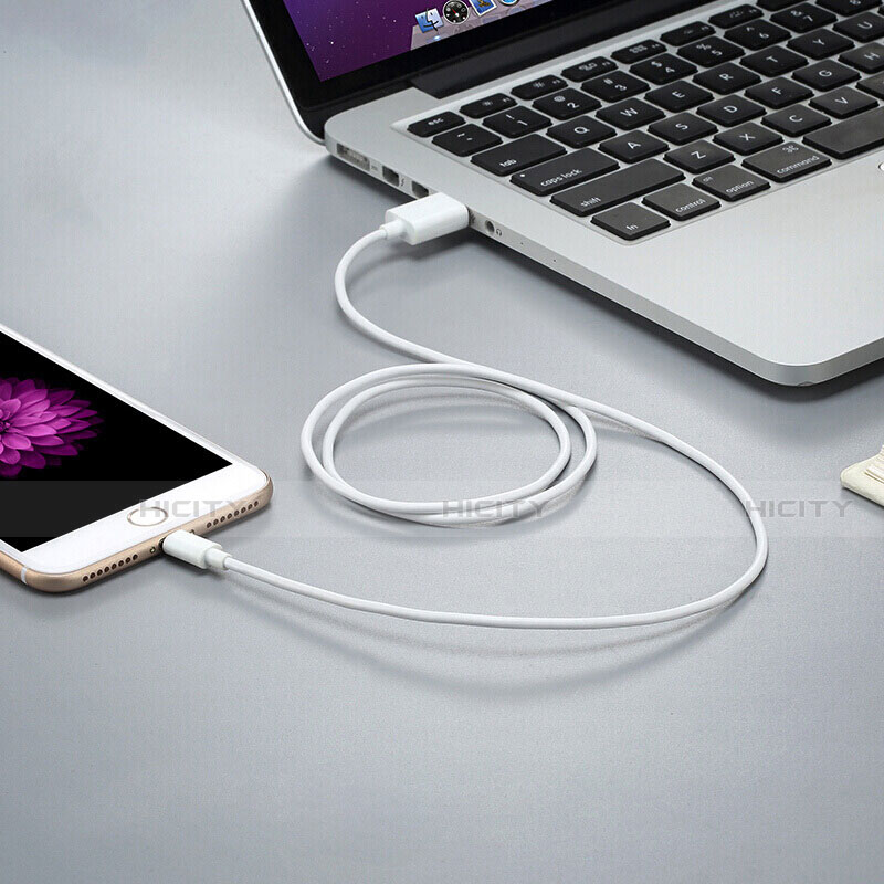 Cavo da USB a Cavetto Ricarica Carica D12 per Apple iPad Pro 11 (2020) Bianco
