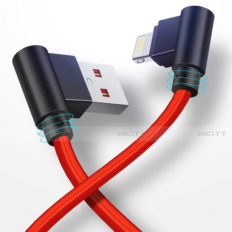 Cavo da USB a Cavetto Ricarica Carica D15 per Apple iPhone Xs Max Rosso