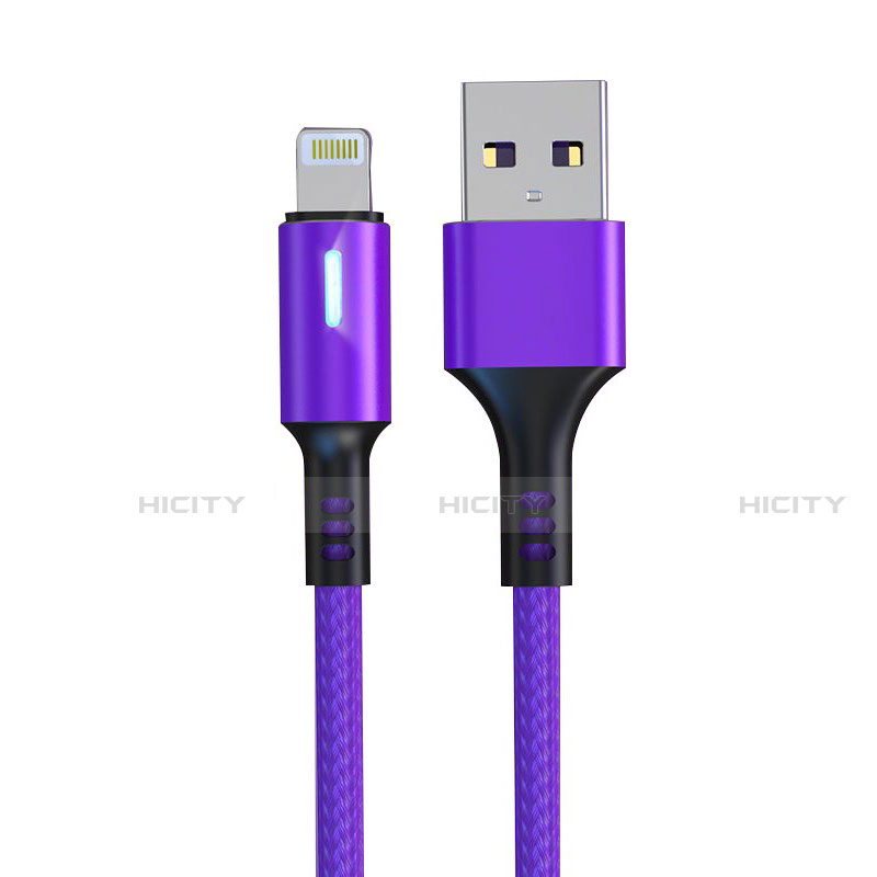 Cavo da USB a Cavetto Ricarica Carica D21 per Apple iPhone SE (2020) Viola