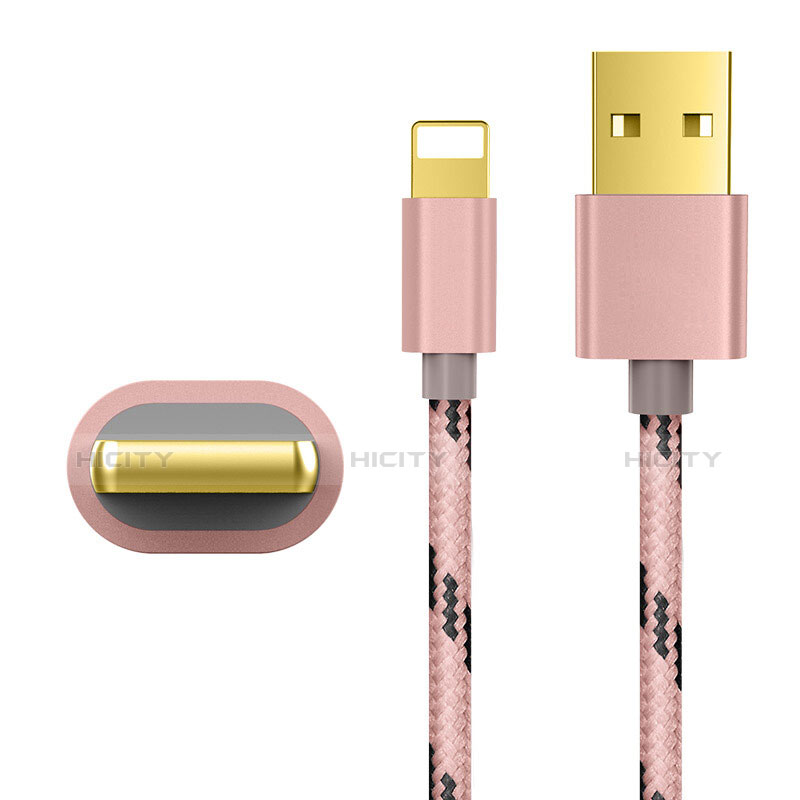 Cavo da USB a Cavetto Ricarica Carica L01 per Apple iPhone 11 Pro Oro Rosa