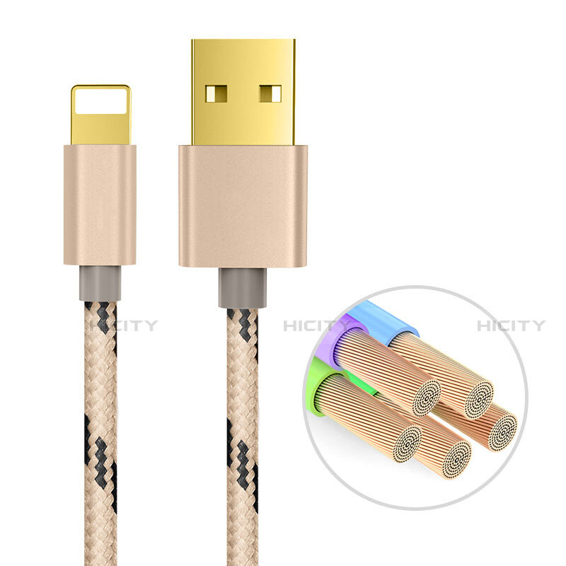 Cavo da USB a Cavetto Ricarica Carica L01 per Apple iPhone 12 Pro Oro