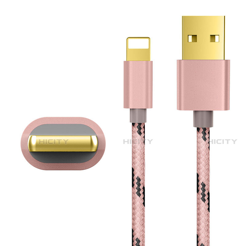 Cavo da USB a Cavetto Ricarica Carica L01 per Apple iPhone 13 Pro Oro Rosa