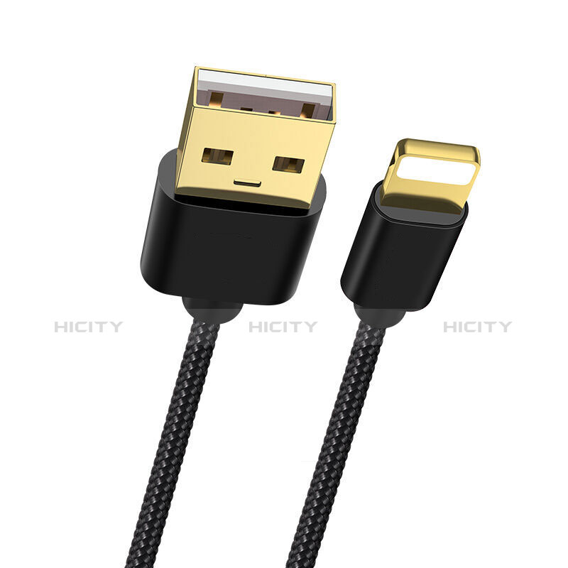 Cavo da USB a Cavetto Ricarica Carica L02 per Apple iPad Pro 12.9 (2020) Nero