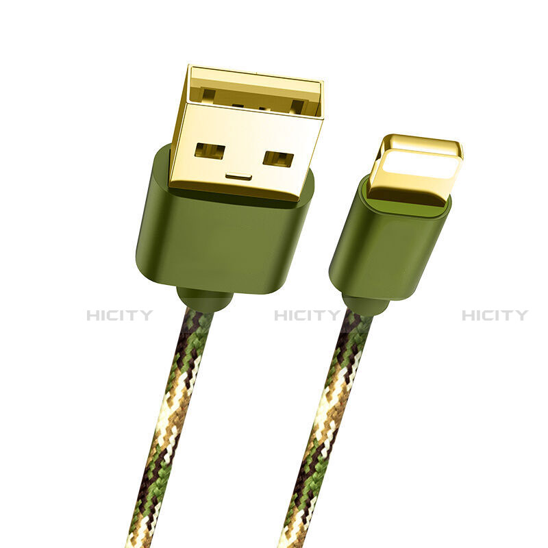 Cavo da USB a Cavetto Ricarica Carica L03 per Apple iPhone 12 Mini Verde