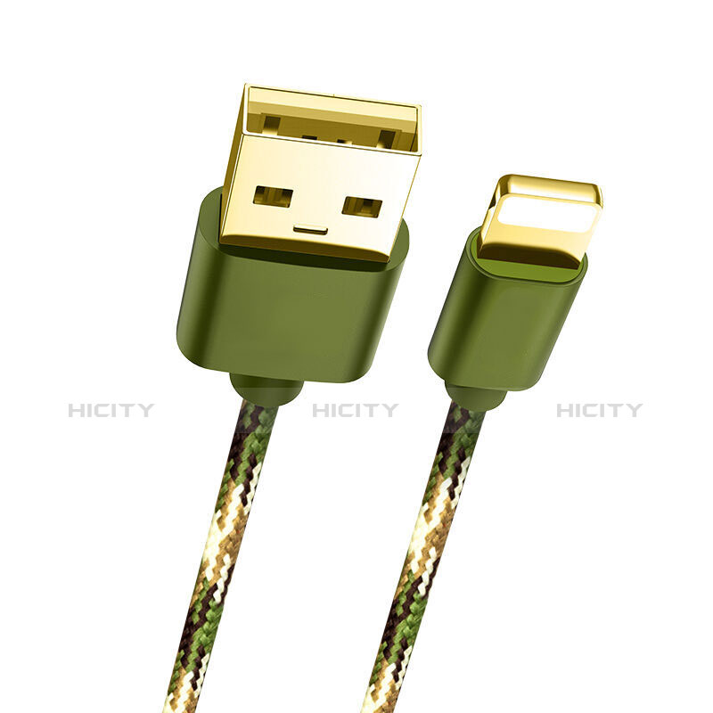 Cavo da USB a Cavetto Ricarica Carica L03 per Apple iPhone 5C Verde