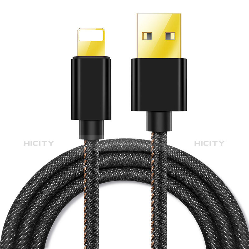 Cavo da USB a Cavetto Ricarica Carica L04 per Apple iPad Pro 12.9 (2020) Nero