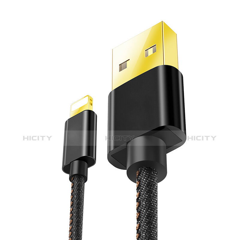 Cavo da USB a Cavetto Ricarica Carica L04 per Apple iPad Pro 12.9 (2020) Nero