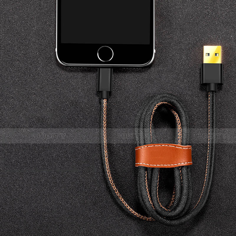 Cavo da USB a Cavetto Ricarica Carica L04 per Apple iPhone SE (2020) Nero