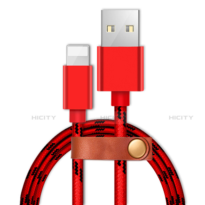 Cavo da USB a Cavetto Ricarica Carica L05 per Apple iPhone 12 Max Rosso