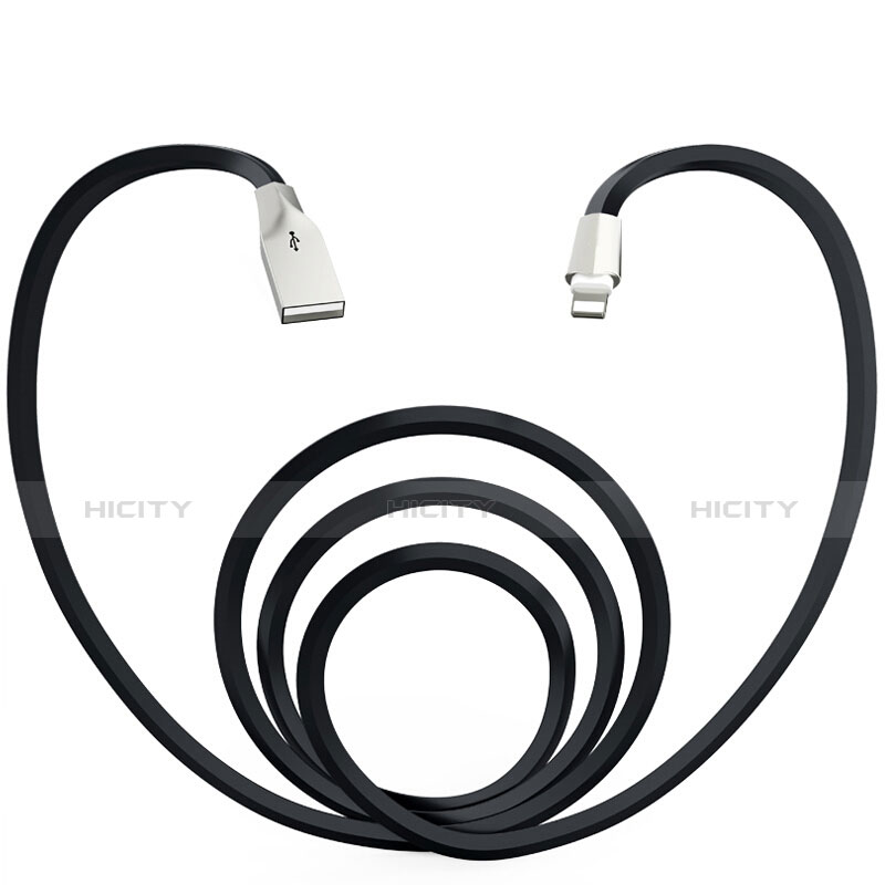 Cavo da USB a Cavetto Ricarica Carica L06 per Apple iPad Pro 12.9 (2020) Nero