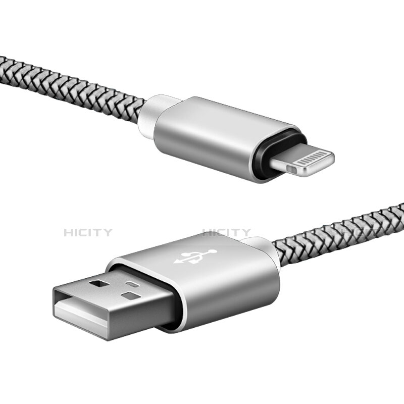 Cavo da USB a Cavetto Ricarica Carica L07 per Apple iPhone 12 Pro Argento