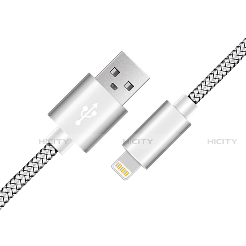 Cavo da USB a Cavetto Ricarica Carica L07 per Apple iPhone 13 Mini Argento