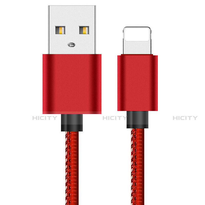 Cavo da USB a Cavetto Ricarica Carica L11 per Apple iPhone 12 Pro Max Rosso