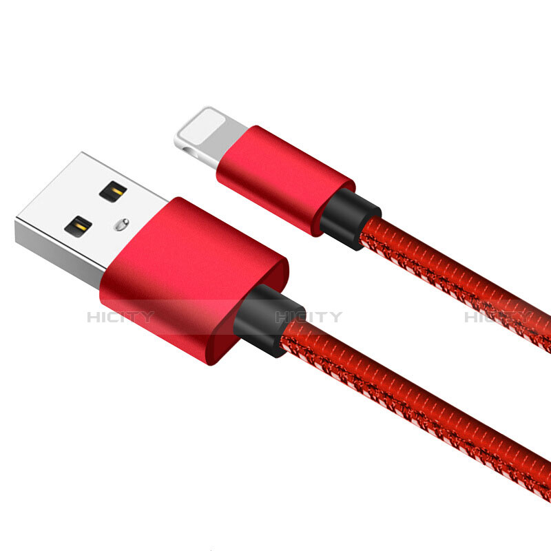 Cavo da USB a Cavetto Ricarica Carica L11 per Apple iPhone 12 Pro Rosso