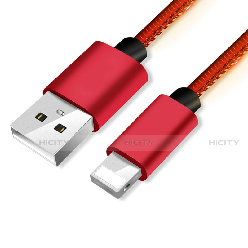 Cavo da USB a Cavetto Ricarica Carica L11 per Apple iPhone 13 Pro Rosso