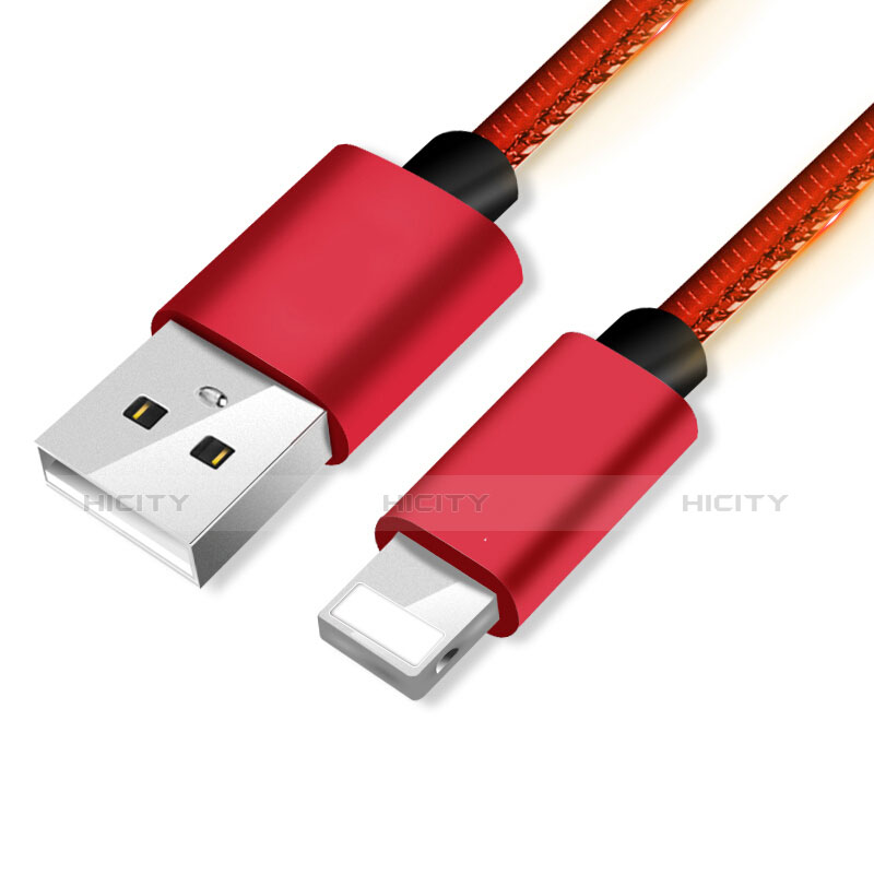 Cavo da USB a Cavetto Ricarica Carica L11 per Apple iPhone 5 Rosso