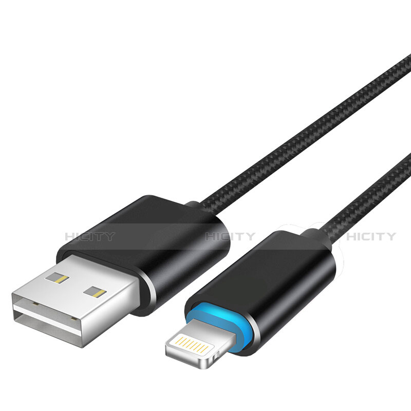 Cavo da USB a Cavetto Ricarica Carica L13 per Apple iPhone 12 Max Nero