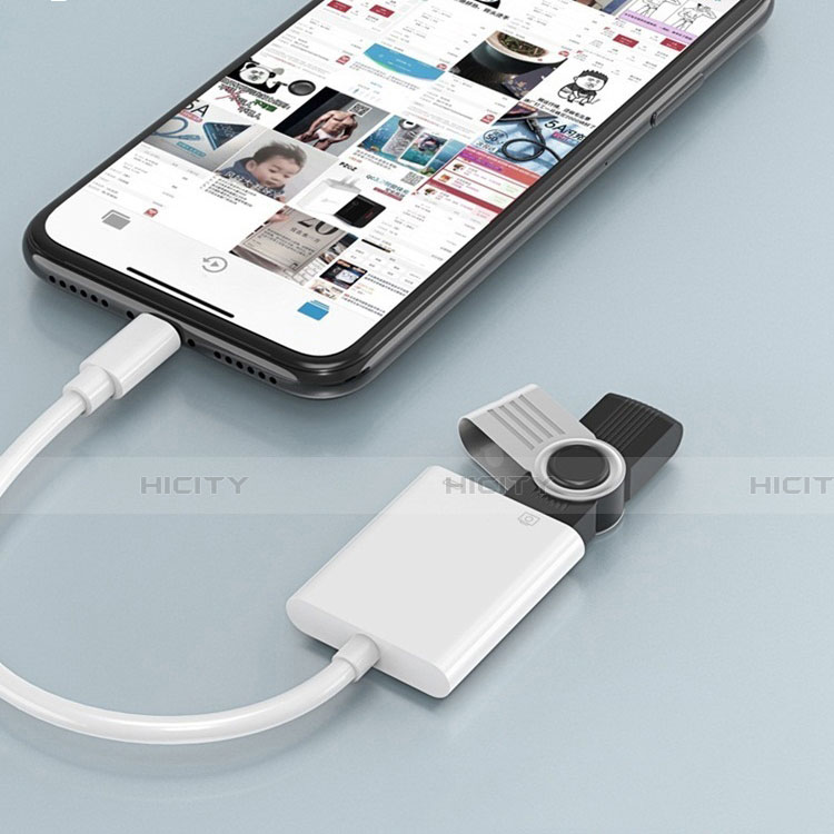 Cavo Lightning a USB OTG H01 per Apple iPad 10.2 (2020) Bianco