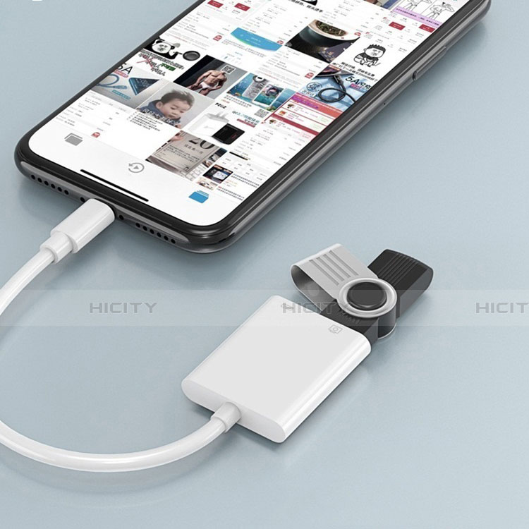 Cavo Lightning a USB OTG H01 per Apple iPhone Xs Bianco