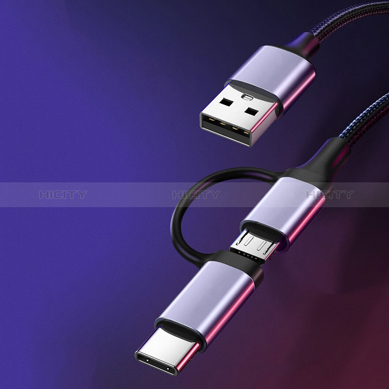 Cavo Type-C e Mrico USB Android Universale 3A H01 Grigio Scuro