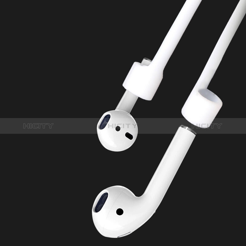 Cinturino Braccialetto Sportivo Silicone Cavo Anti-perso per Apple AirPods Argento