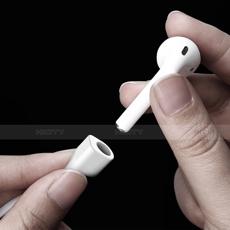 Cinturino Braccialetto Sportivo Silicone Cavo Anti-perso per Apple AirPods Pro Argento