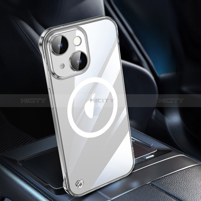 Cover Crystal Trasparente Rigida Cover con Mag-Safe Magnetic QC1 per Apple iPhone 14 Plus Chiaro