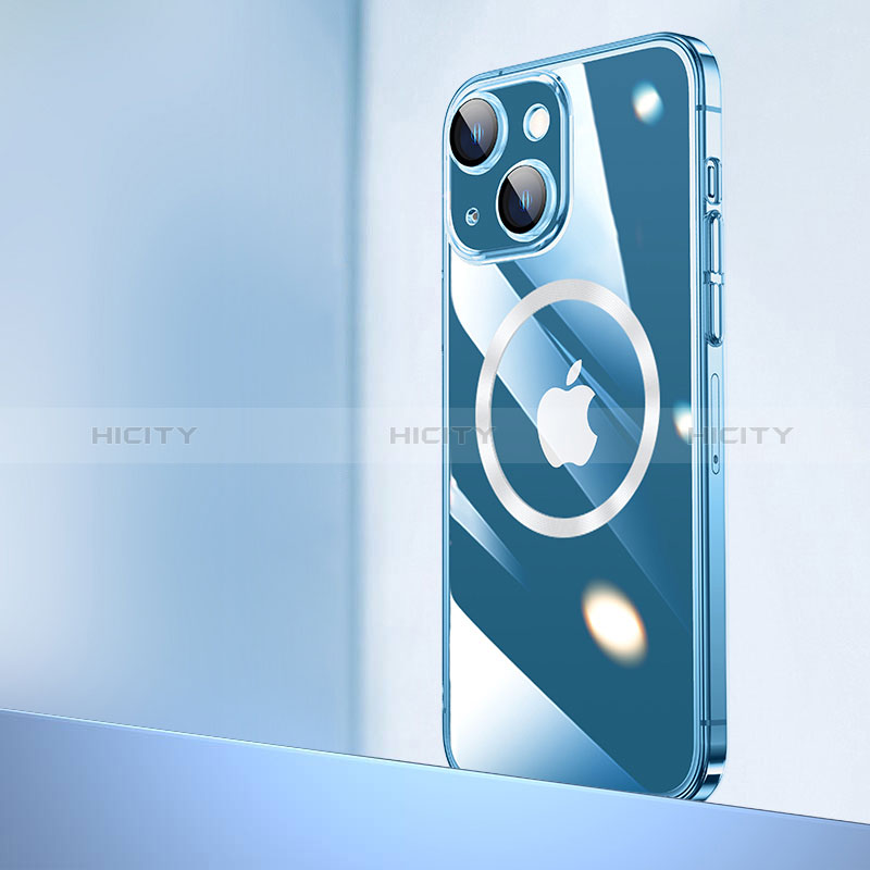 Cover Crystal Trasparente Rigida Cover con Mag-Safe Magnetic QC2 per Apple iPhone 14 Plus Chiaro