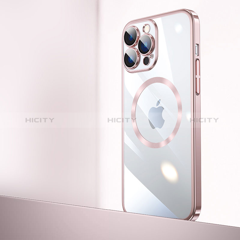 Cover Crystal Trasparente Rigida Cover con Mag-Safe Magnetic QC2 per Apple iPhone 14 Pro
