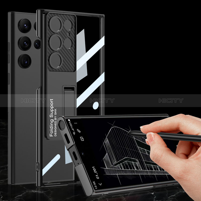 Cover Crystal Trasparente Rigida Cover con Supporto AC3 per Samsung Galaxy S21 Ultra 5G