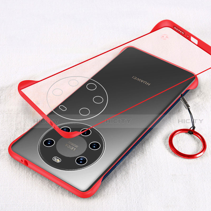 Cover Crystal Trasparente Rigida Cover H01 per Huawei Mate 40 Pro+ Plus Rosso