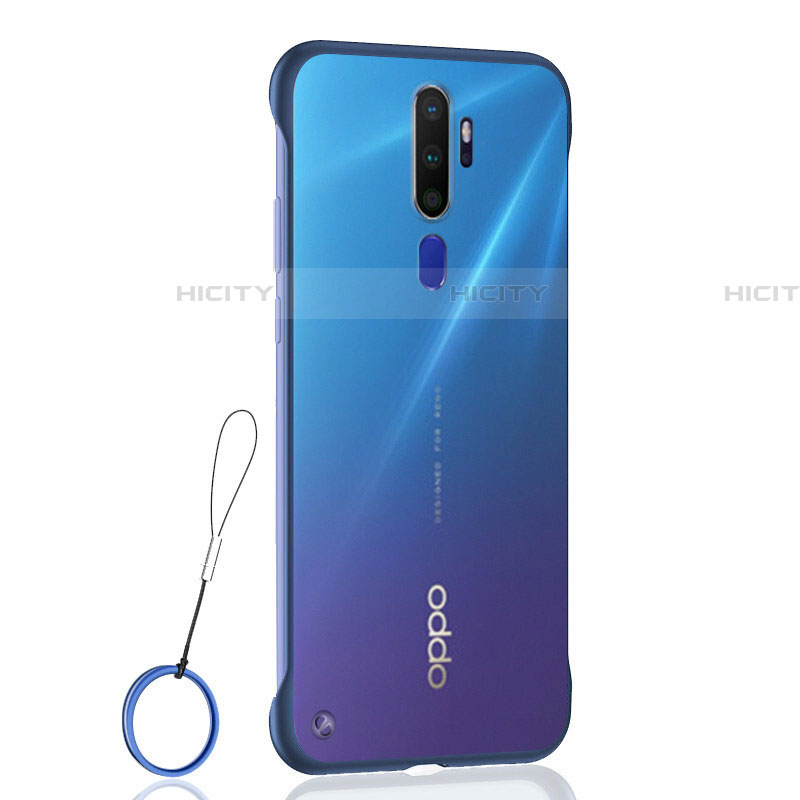 Cover Crystal Trasparente Rigida Cover H01 per Oppo A5 (2020) Blu