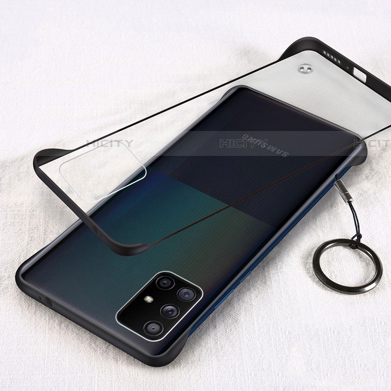 Cover Crystal Trasparente Rigida Cover H01 per Samsung Galaxy A71 5G Nero
