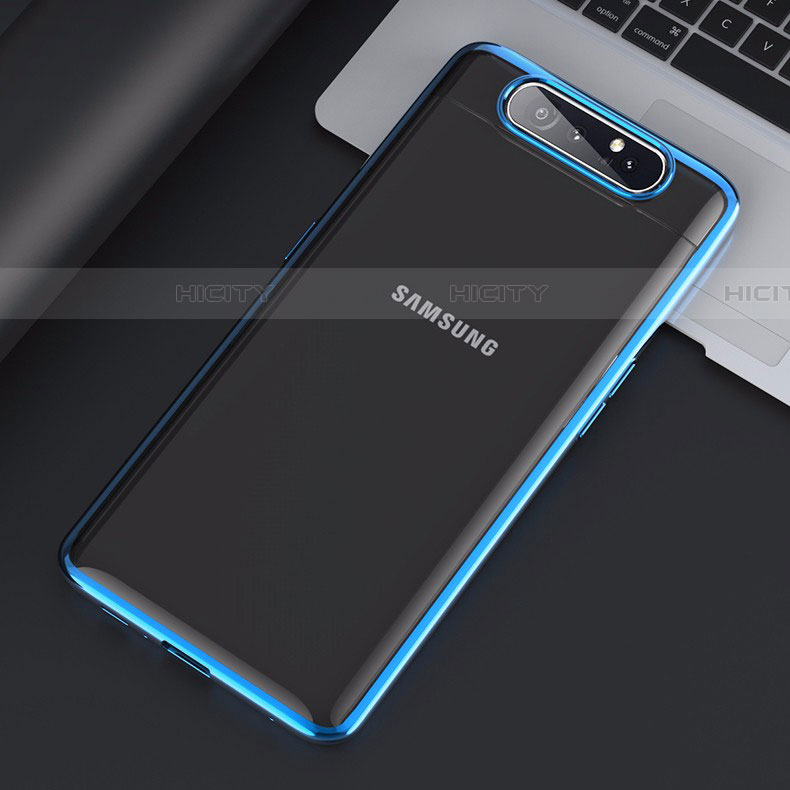 Cover Crystal Trasparente Rigida Cover H01 per Samsung Galaxy A90 4G Blu