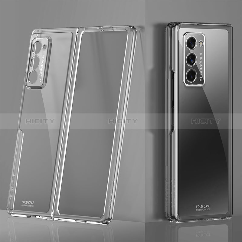 Cover Crystal Trasparente Rigida Cover H01 per Samsung Galaxy Z Fold2 5G Argento