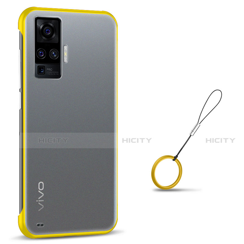 Cover Crystal Trasparente Rigida Cover H01 per Vivo X50 Pro 5G Giallo