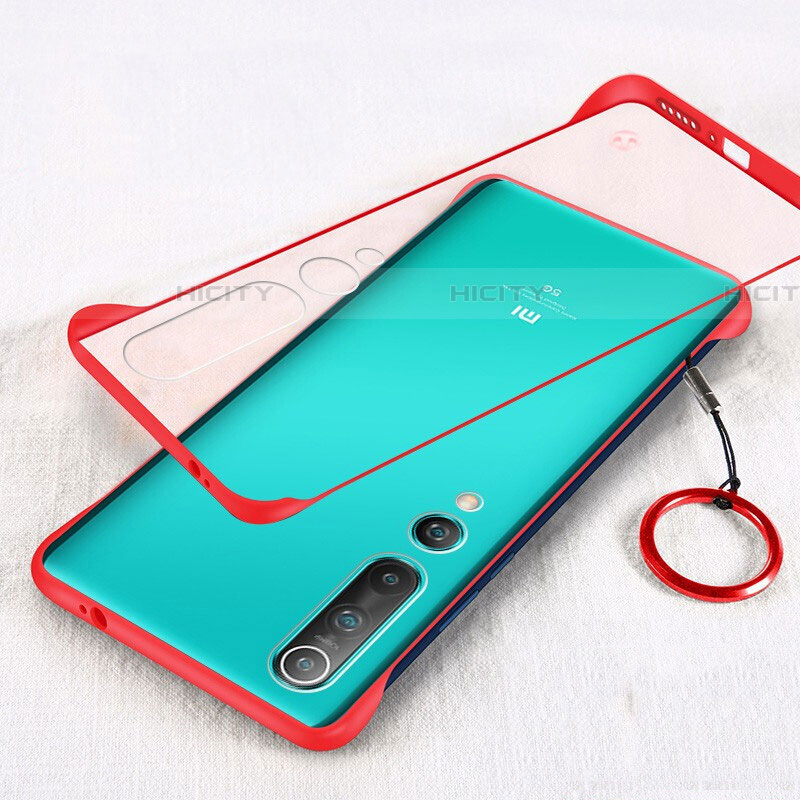 Cover Crystal Trasparente Rigida Cover H01 per Xiaomi Mi 10 Rosso