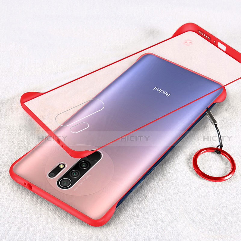 Cover Crystal Trasparente Rigida Cover H01 per Xiaomi Redmi 9 Rosso