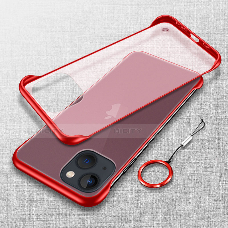 Cover Crystal Trasparente Rigida Cover H02 per Apple iPhone 15 Plus Rosso