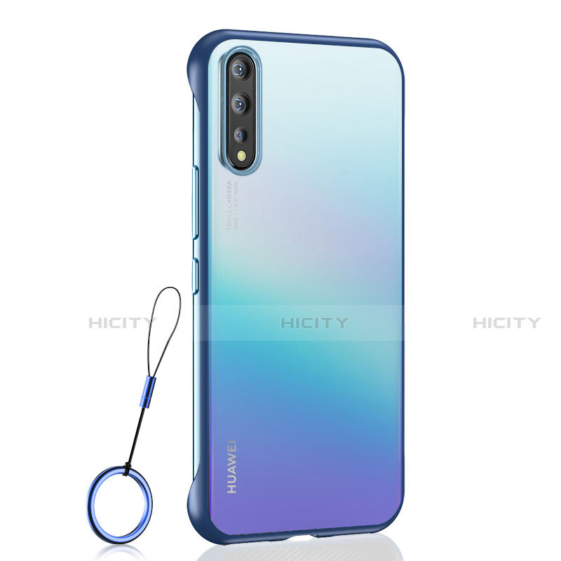 Cover Crystal Trasparente Rigida Cover H02 per Huawei Enjoy 10S Blu