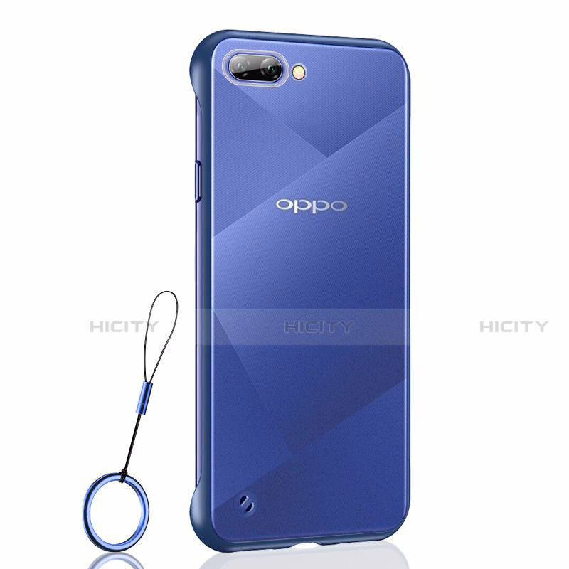 Cover Crystal Trasparente Rigida Cover H02 per Oppo A12e Blu