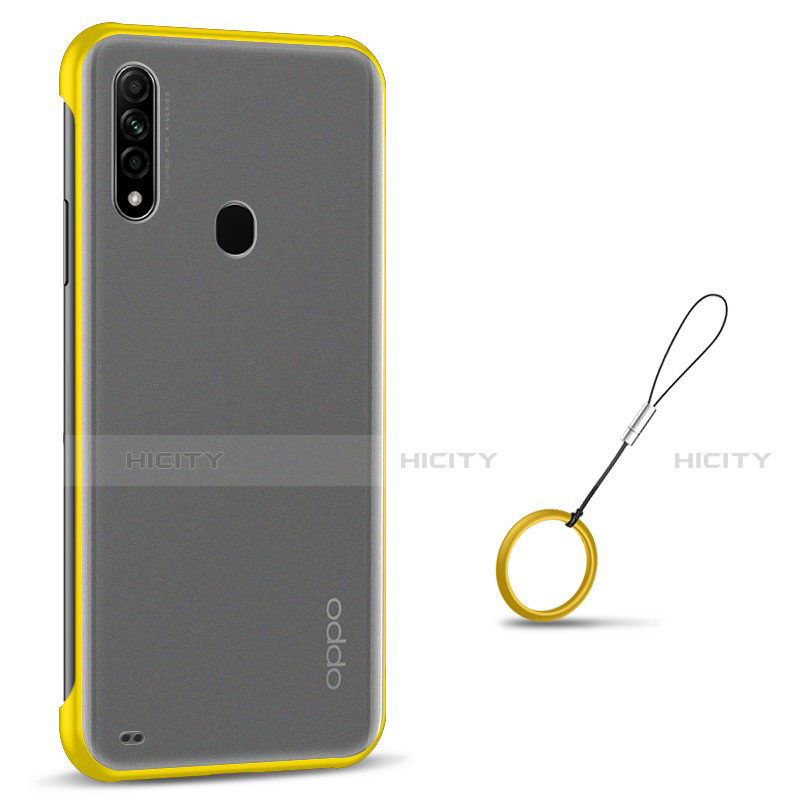 Cover Crystal Trasparente Rigida Cover H02 per Oppo A8 Giallo