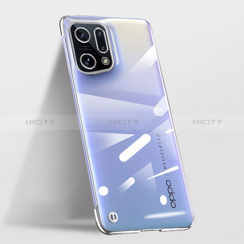 Cover Crystal Trasparente Rigida Cover H02 per Oppo Find X5 5G Argento